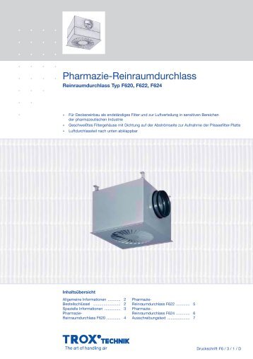 Pharmazie-Reinraumdurchlass - Trox