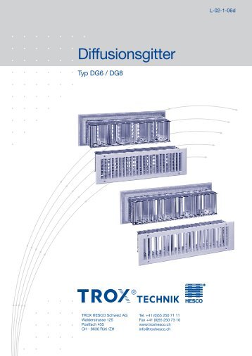 Diffusionsgitter Typ DG6 / DG8 - Trox