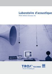 Laboratoire d'acoustique - TROX HESCO Schweiz AG