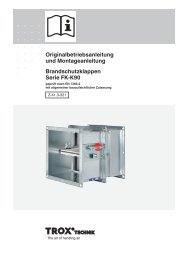 Brandschutzklappe Serie FK-K90 - TROX