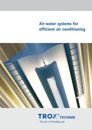 Air-water systems for efficient air conditioning - TROX