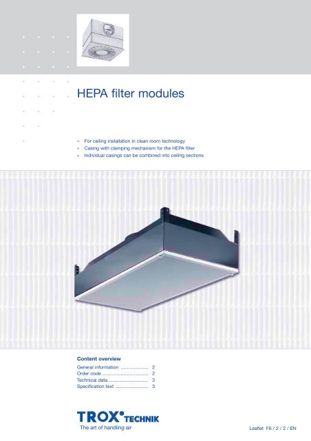 Terminal Ceiling Mounted Hepa Filter Module Manufacturers And Suppliers Factory Wholesale Xiangnan