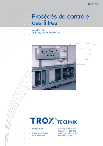 Brochure technique Procédés de contrôle - Trox