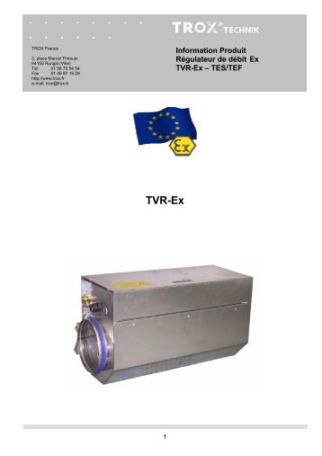 Régulateur de débit TVR-Ex - TROX