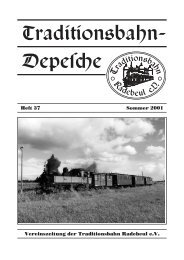 Heft 37 – Sommer 2001 - Traditionsbahn Radebeul eV