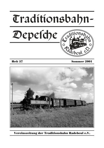 Heft 37 – Sommer 2001 - Traditionsbahn Radebeul eV