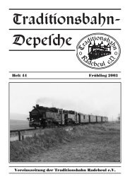 Heft 44 â FrÃ¼hling 2003 - Traditionsbahn Radebeul eV