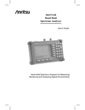 MS2711B Hand Held Spectrum Analyzer - TRS-RenTelco