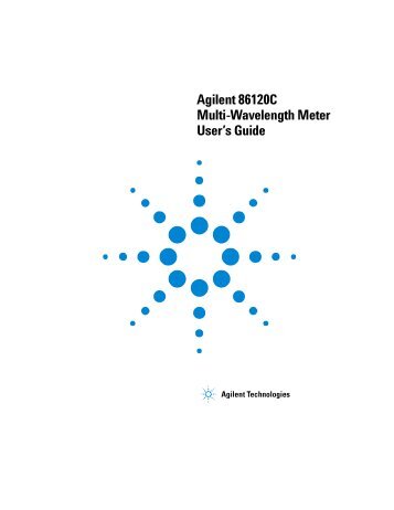 Agilent 86120C Multi-Wavelength Meter User's Guide