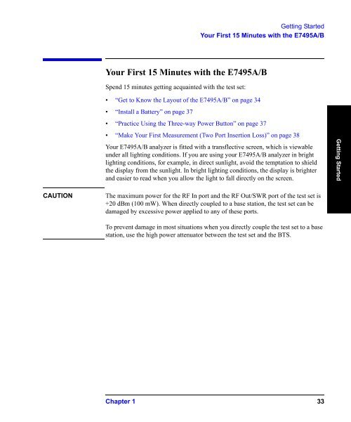 Measurement Guide Agilent Technologies E7495A/B - TRS-RenTelco