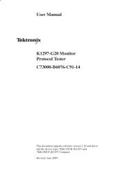 User Manual K1297-G20 Monitor Protocol Tester ... - TRS-RenTelco