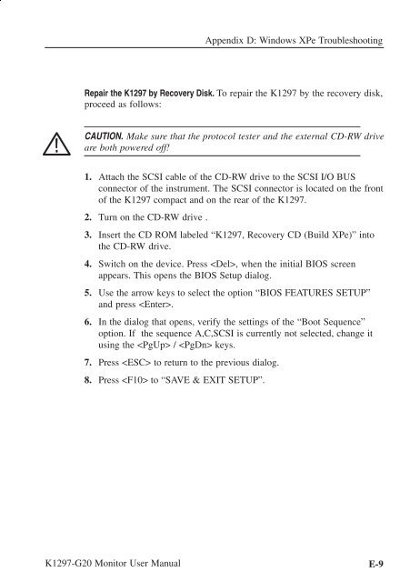 User Manual K1297-G20 Monitor Protocol Tester ... - TRS-RenTelco