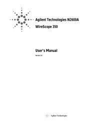 Agilent Technologies N2600A WireScope 350 User's Manual