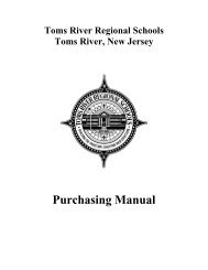 Purchasing Manual - Toms River Regional Schools