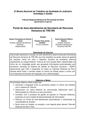Portal de Auto-atendimento da Secretaria de Recursos Humanos do ...