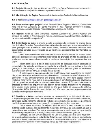 GravaÃ§Ã£o das audiÃªncias dos JEFÂ´s de Santa Catarina com baixo ...