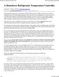 Build Your Own Fridge Temp Controller Plans pdf - Tru-Burn