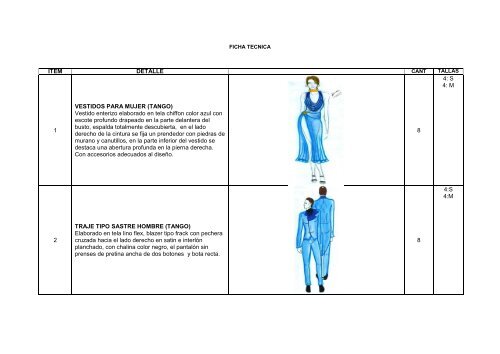 ITEM DETALLE 1 VESTIDOS PARA MUJER (TANGO  - Sena