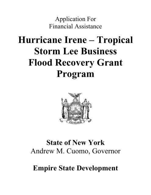 Hurricane Irene â Tropical Storm Lee Business Flood Recovery ...