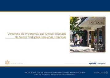 Directorio de Programas que Ofrece el Estado de - Empire State ...