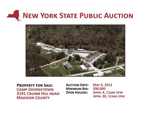 Camp Georgetown Auction Brochure - New York State Surplus ...
