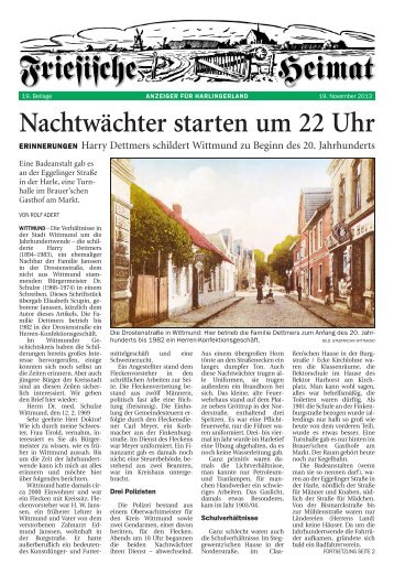 Nachtwächter starten um 22 Uhr - Anzeiger für Harlingerland