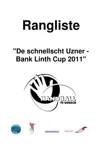 "De schnellscht Uzner - Bank Linth Cup 2011" - Handball TV Uznach