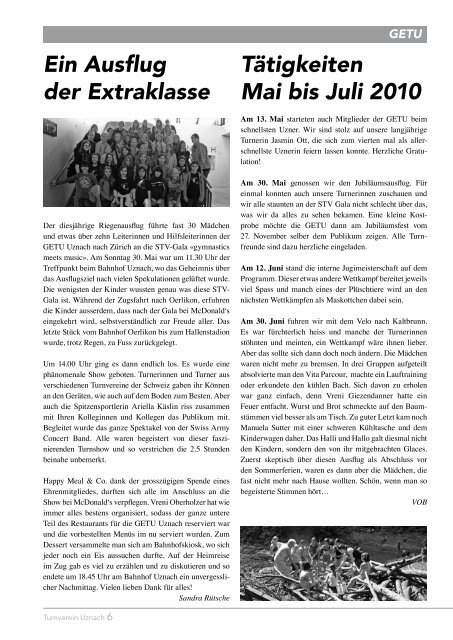 aktiv August 2010 - Turnverein Uznach