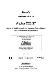 Alpha C23-27 User Instructions - Alpha boilers