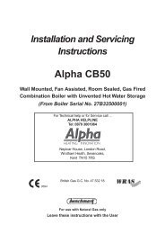 CB50 Installation and Servicing Instructions - Alpha boilers