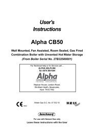 CB50 User Instructions - Alpha boilers