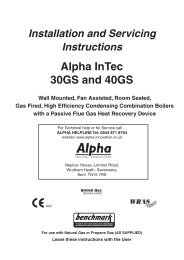 InTec GS Installation and Servicing Instructions - Alpha boilers