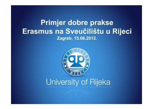 Primjer dobre prakse Erasmus na SveuÄiliÅ¡tu u Rijeci