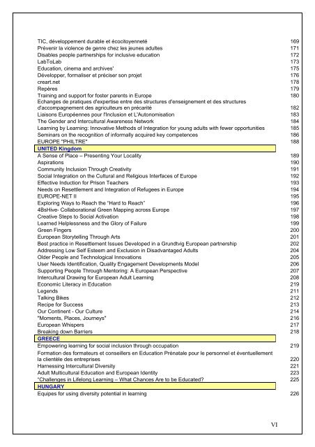 grundtvig learning partnerships compendium 2009 - European ...