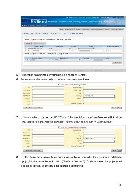 Mobility Tool Beneficiary User Manual - Agencija za mobilnost i ...