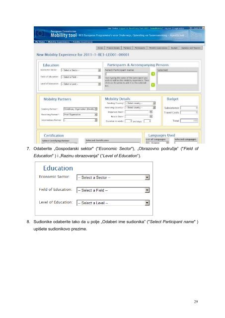 Mobility Tool Beneficiary User Manual - Agencija za mobilnost i ...