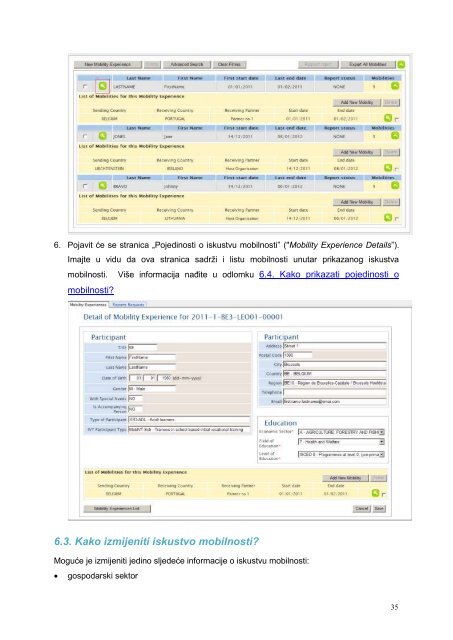 Mobility Tool Beneficiary User Manual - Agencija za mobilnost i ...