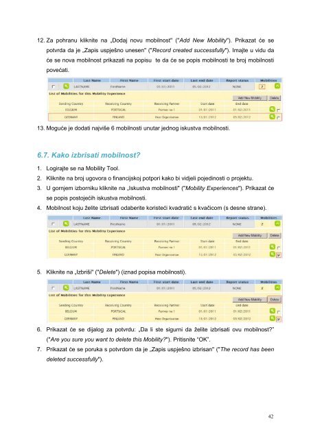 Mobility Tool Beneficiary User Manual - Agencija za mobilnost i ...