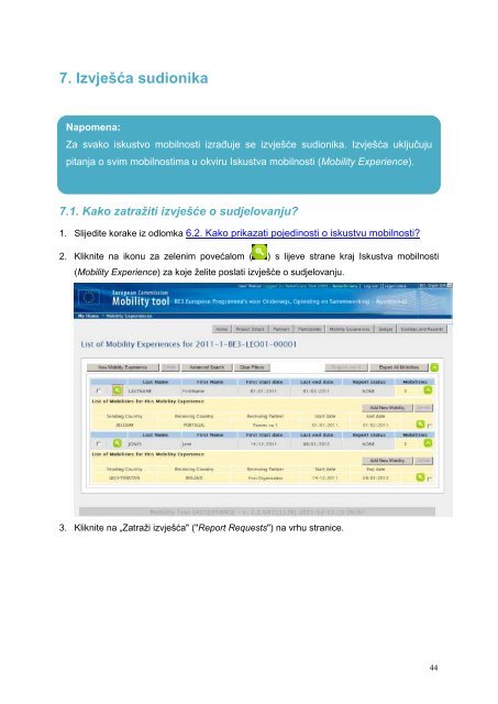 Mobility Tool Beneficiary User Manual - Agencija za mobilnost i ...