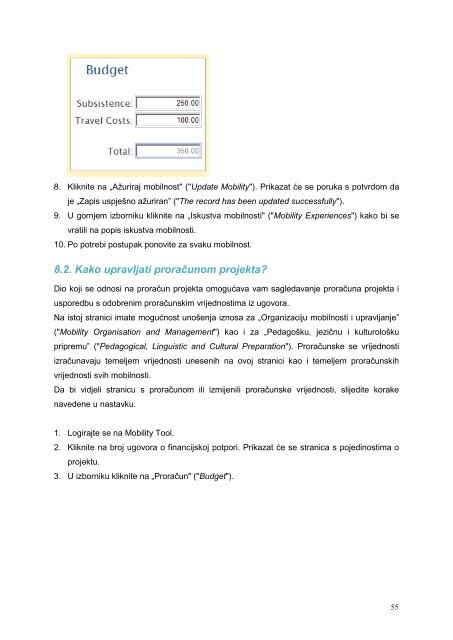 Mobility Tool Beneficiary User Manual - Agencija za mobilnost i ...