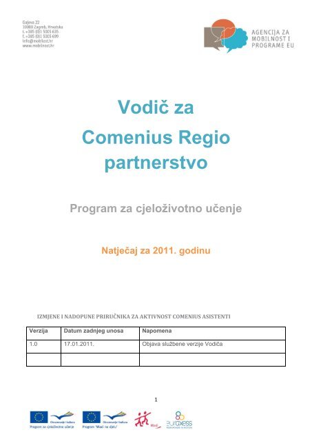 VodiÄ za Regio partnerstva - Agencija za mobilnost i programe EU