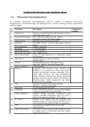 Technical Specifications and Compliance Sheets - Guru Nanak Dev ...