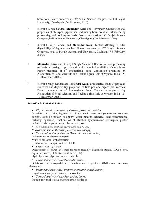 RESUME - Guru Nanak Dev University