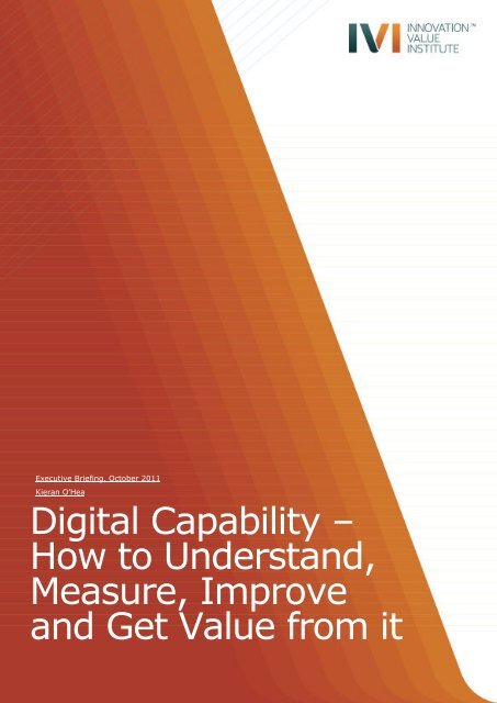 Digital Capability - IVI Innovation Value Institute - National University ...