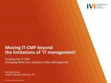 IT management - IVI Innovation Value Institute