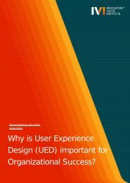 Why is User Experience Design - IVI Innovation Value Institute ...