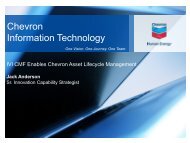 IVI CMF Enables Chevron Asset Lifecycle Management