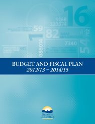 Budget and Fiscal Plan - Budget - Government of British Columbia