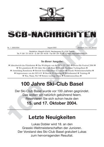 Ausgabe 2003/2004 Nr. 1 - Ski-Club Basel