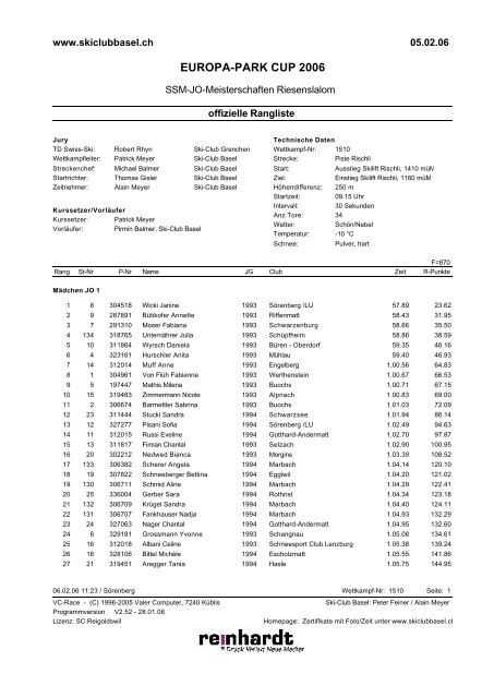 europa-park-cup-2006-ssm-jo-meisterschaften-alle ... - Ski-Club Basel